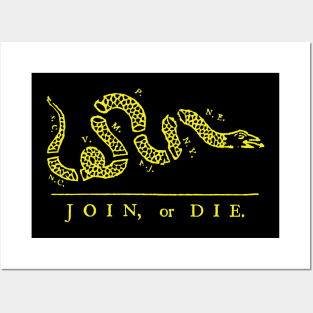 Vintage 1754 Join or Die Snake Posters and Art